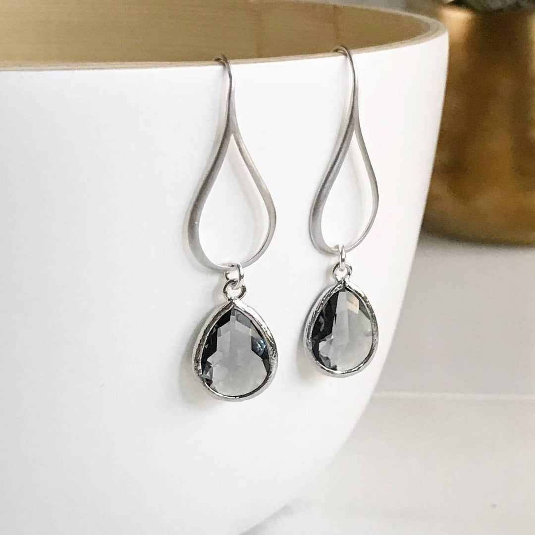 Silver Glass Earrings