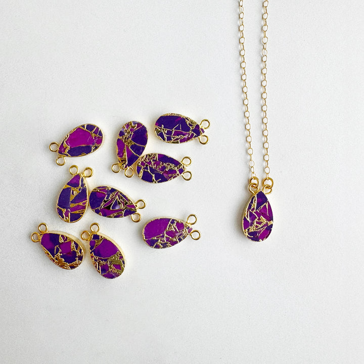 Purple Mojave Teardrop Necklace