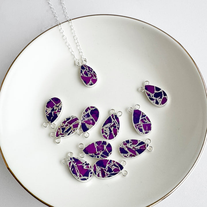 Purple Mojave Teardrop Necklace