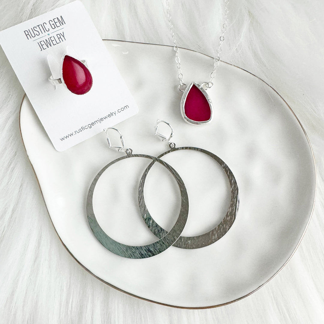 Fuchsia Lovers Set in Silver