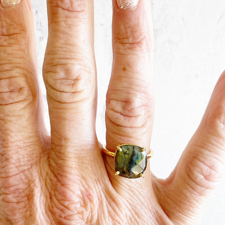 Amazonite Gemstone Ring Prong Setting in Silver or Gold
