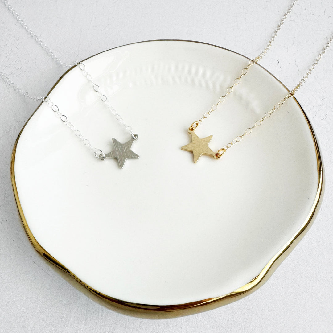 Dainty Star Necklace in 14k Gold Filled and Sterling Silver