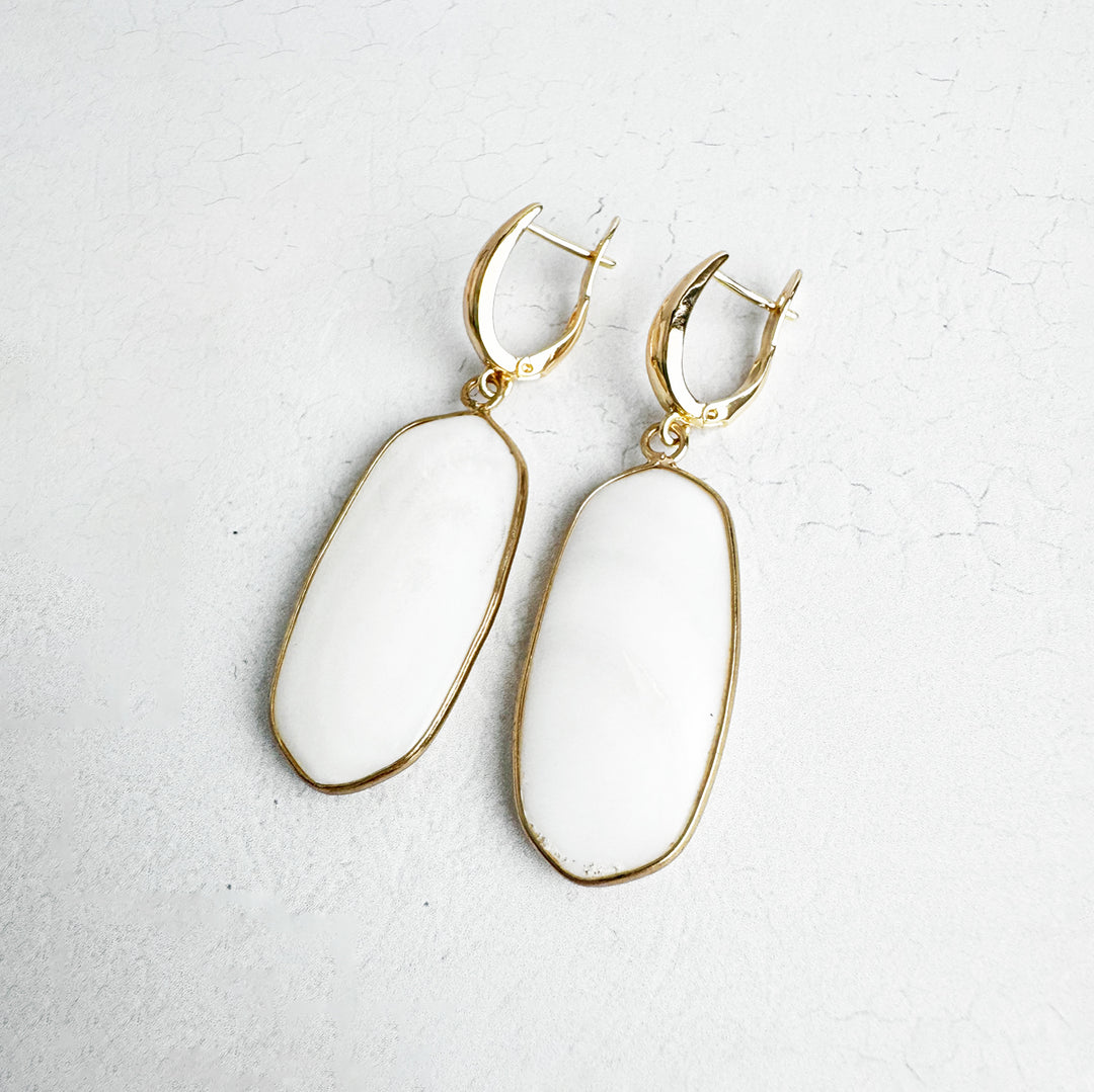 Elegant Gemstone Drop Earrings in Gold