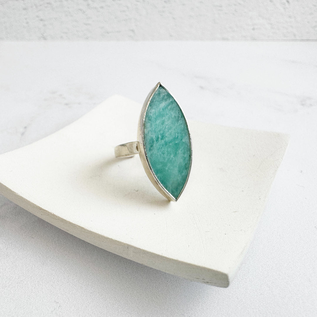 Marquise Statement Ring – Amazonite