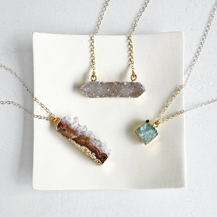 Raw Druzy Necklaces Bundle