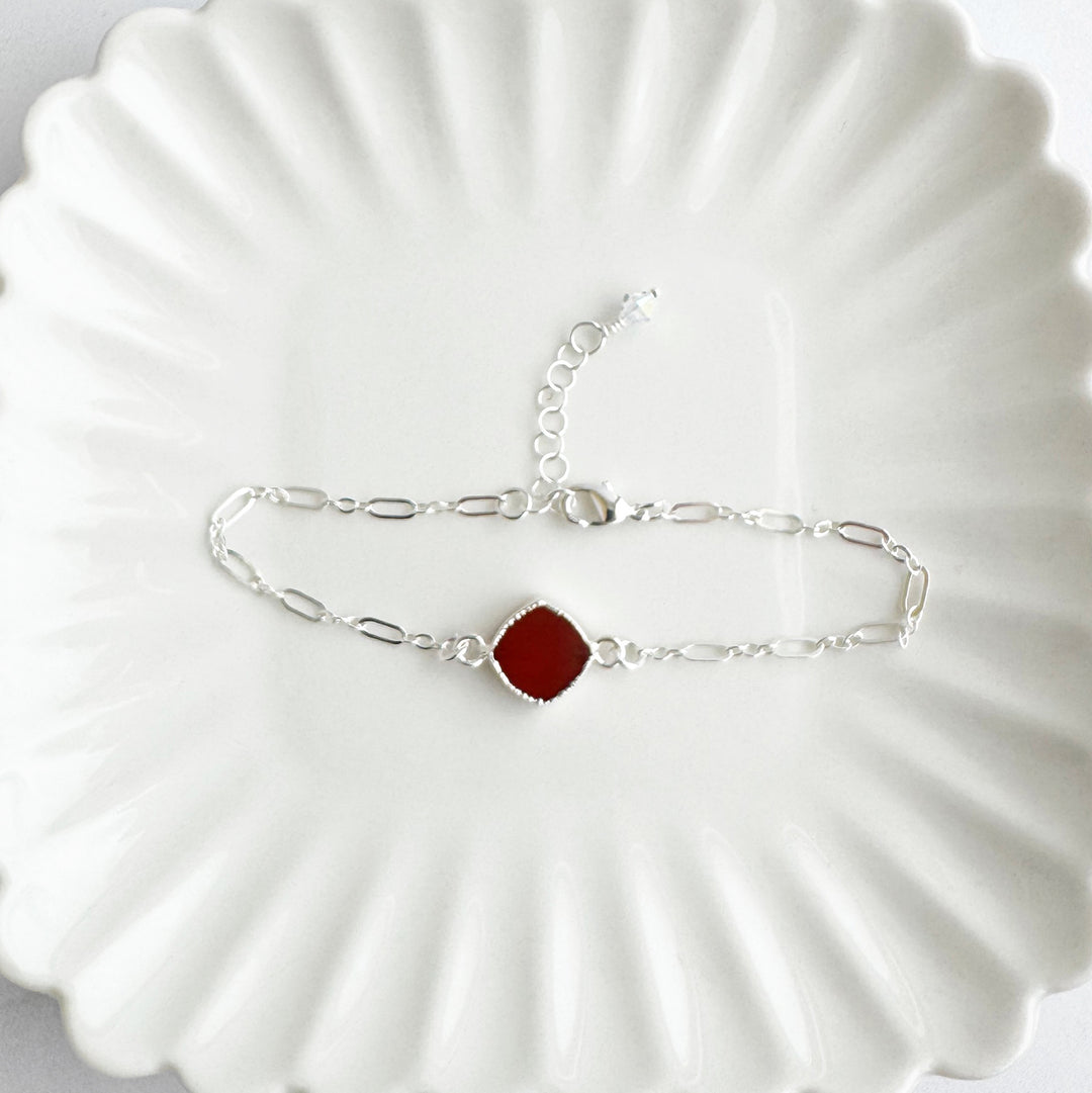 Gemstone Chain Bracelet in Sterling Silver