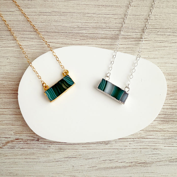 Botswana Agate Bar Necklace