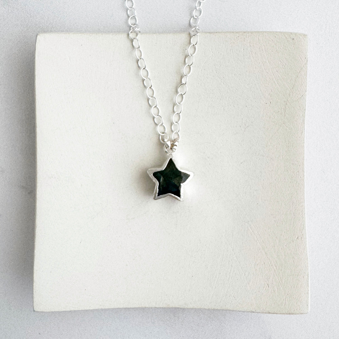 Dainty Labradorite Star Necklace