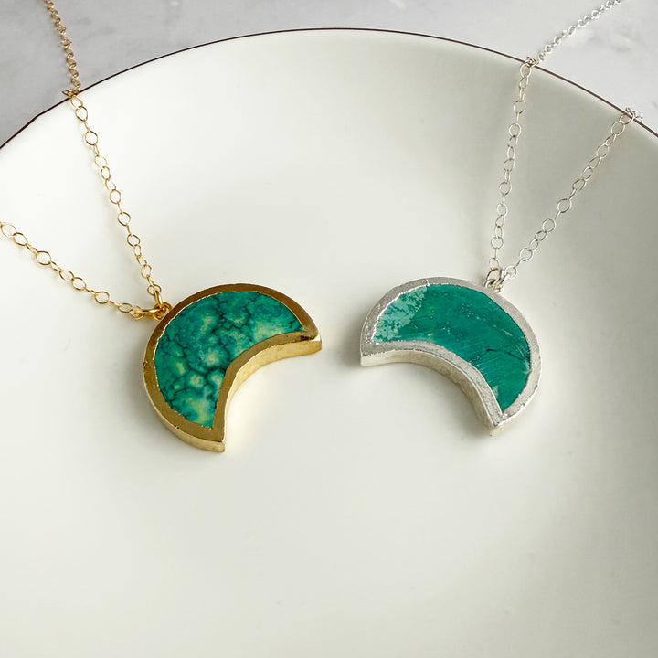 Tibetan Turquoise Crescent Moon Statement Necklace