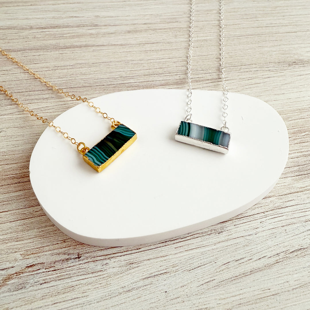 Botswana Agate Bar Necklace