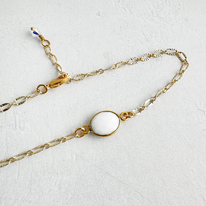 Gemstone Adjustable Chain Bracelet in Gold and Silver