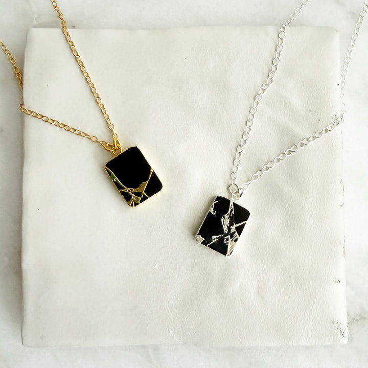 Freeform Black Mojave Slice Necklace