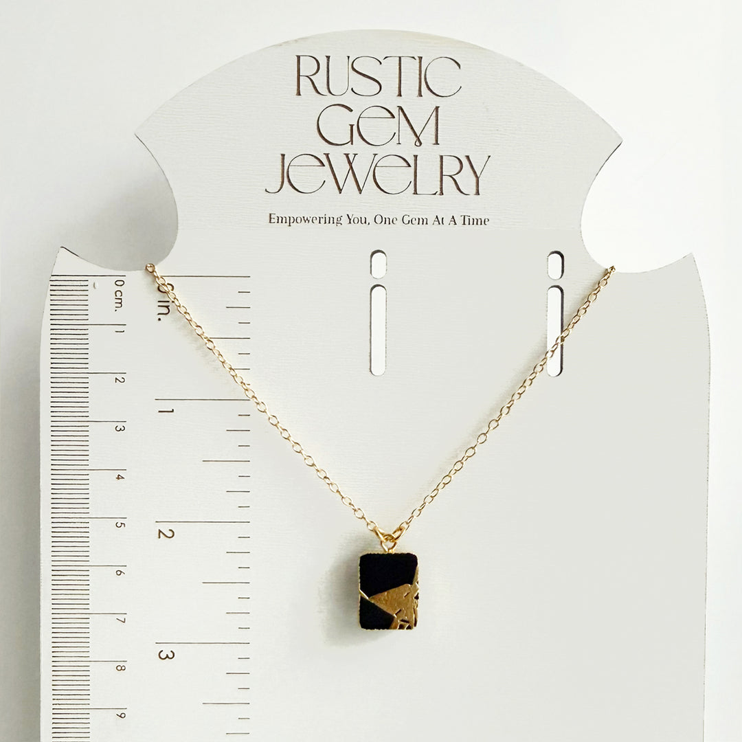 Freeform Black Mojave Slice Necklace
