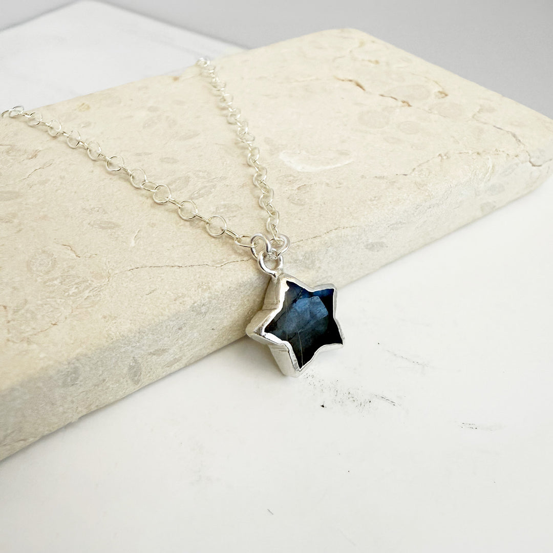 Dainty Labradorite Star Necklace