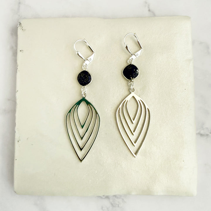 Lapis Layered Marquise Earrings
