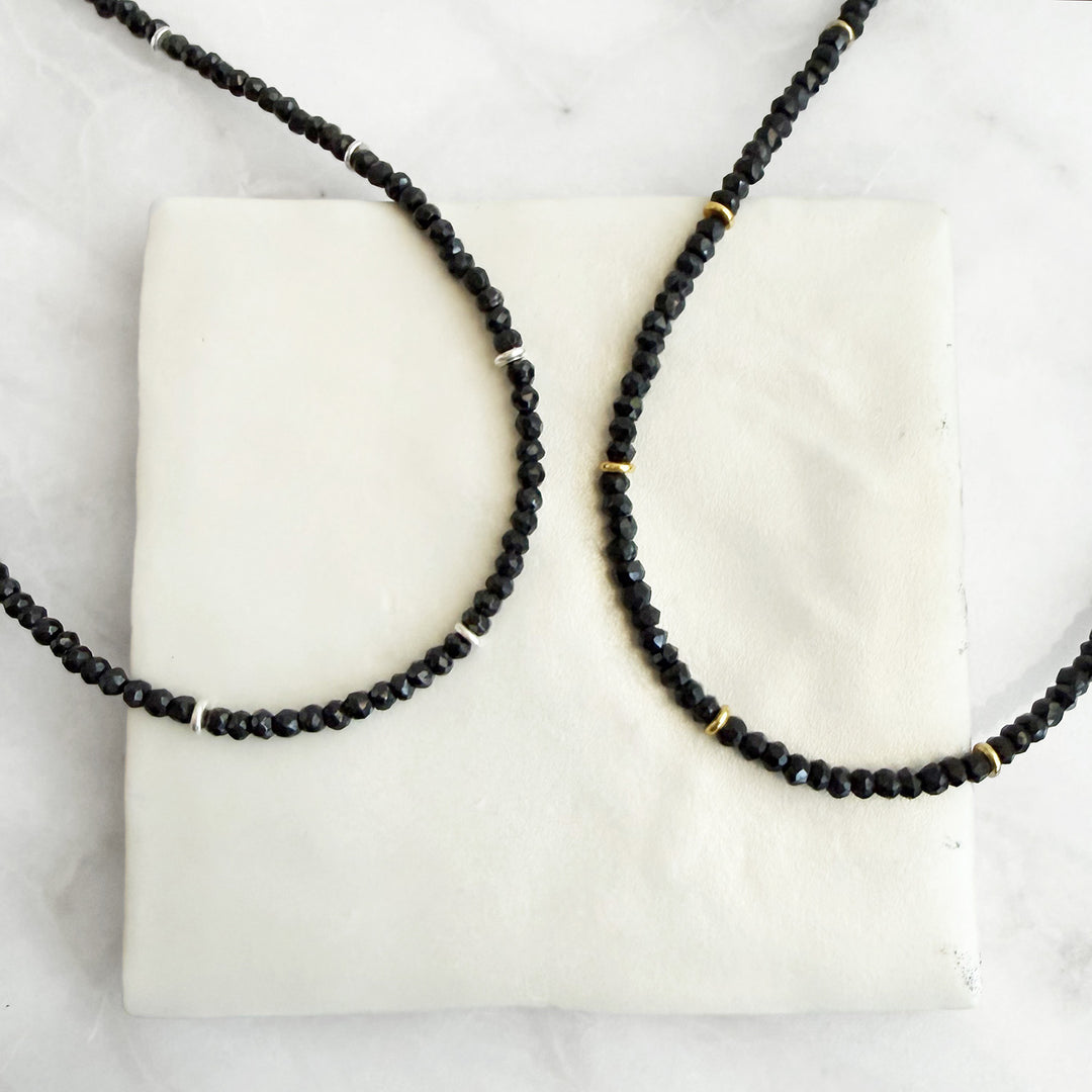 Simple Black Onyx Beaded Necklace