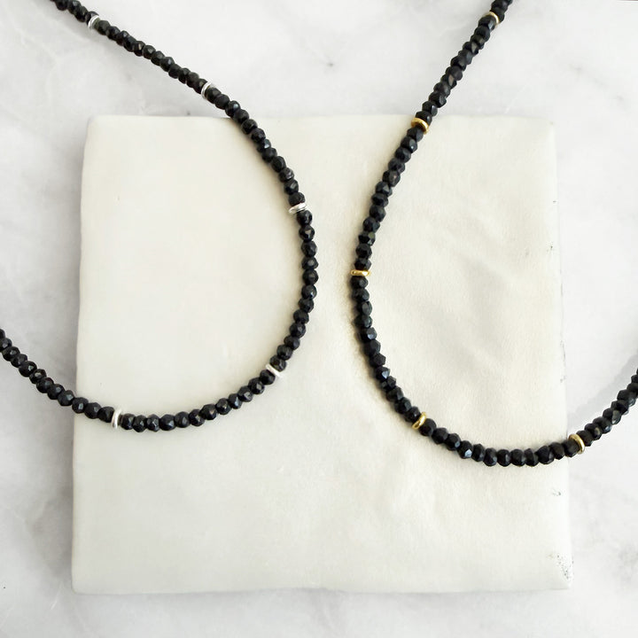 Simple Black Onyx Beaded Necklace
