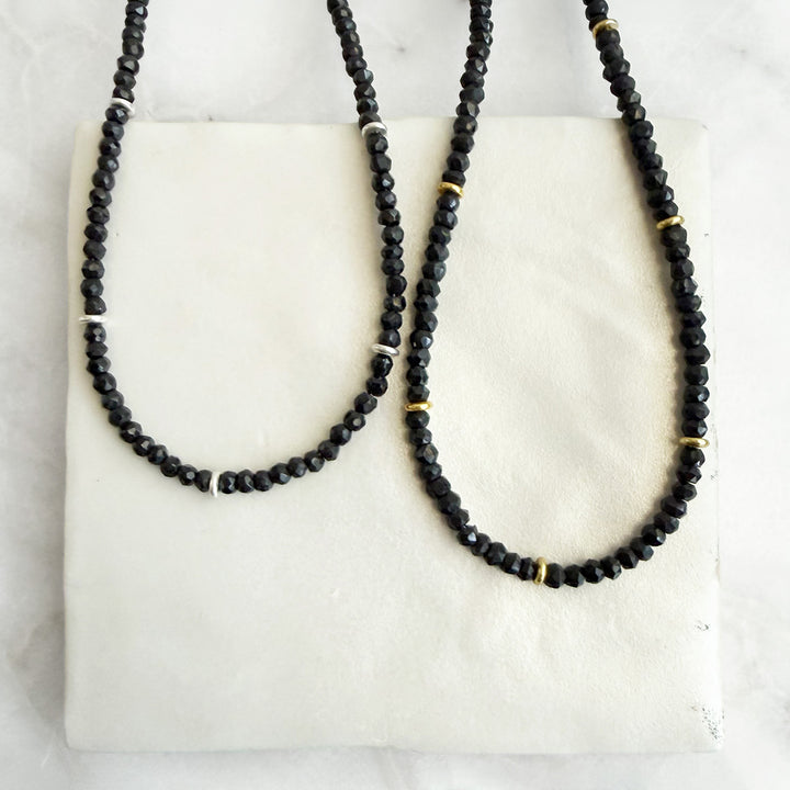 Simple Black Onyx Beaded Necklace
