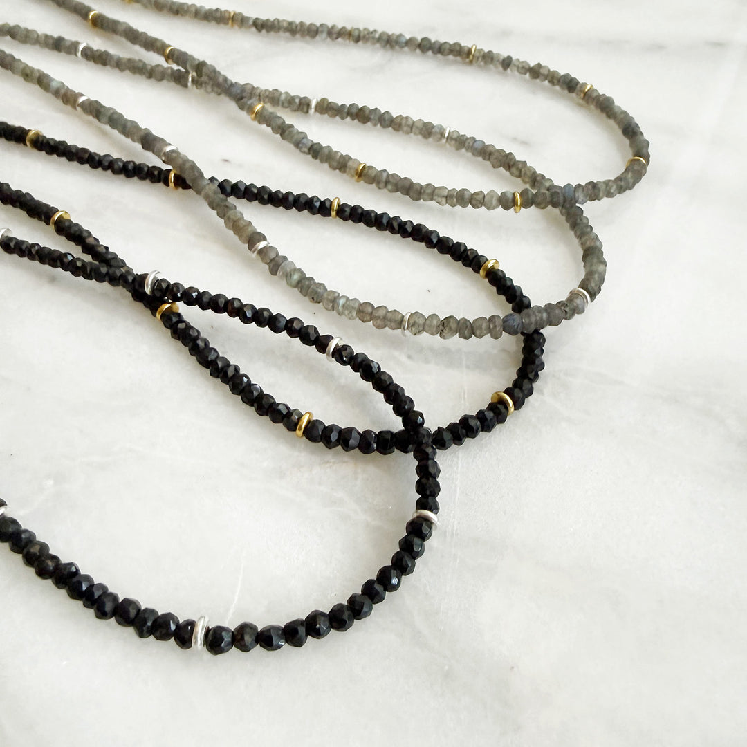 Simple Labradorite Beaded Necklace