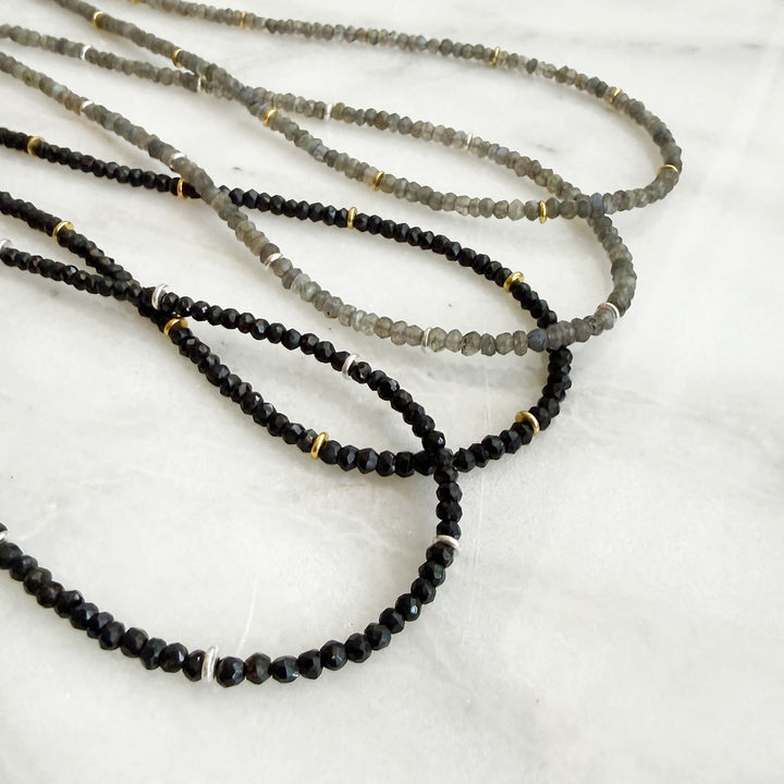 Simple Labradorite Beaded Necklace