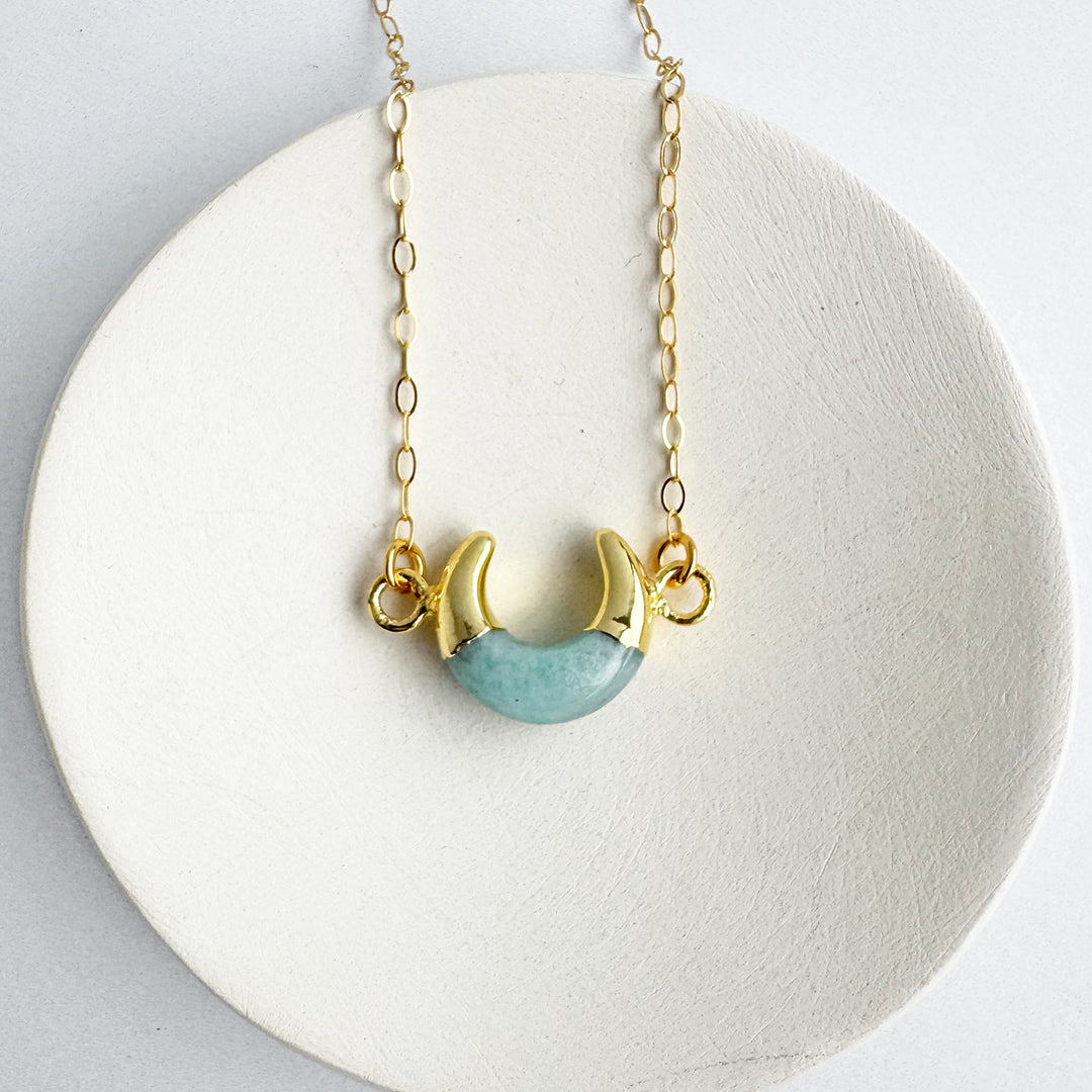 Small Amazonite Horn Necklace