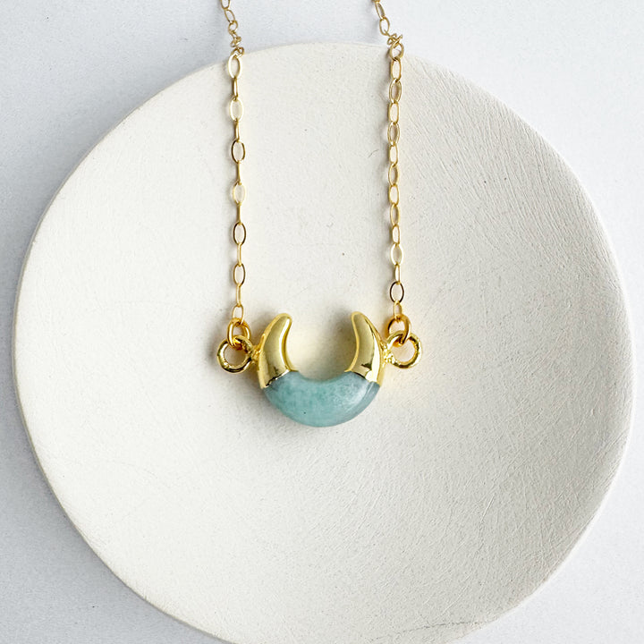 Small Amazonite Horn Necklace