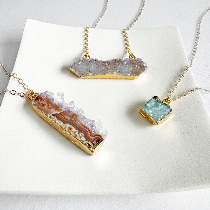 Raw Druzy Necklaces Bundle