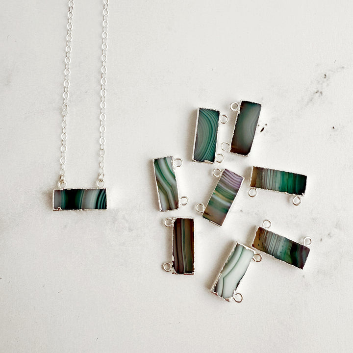 Botswana Agate Bar Necklace