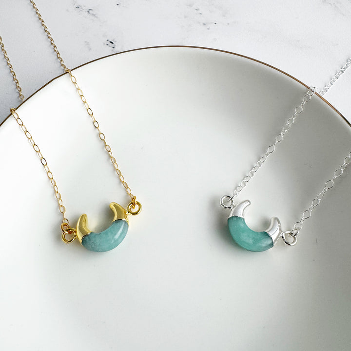 Small Amazonite Horn Necklace