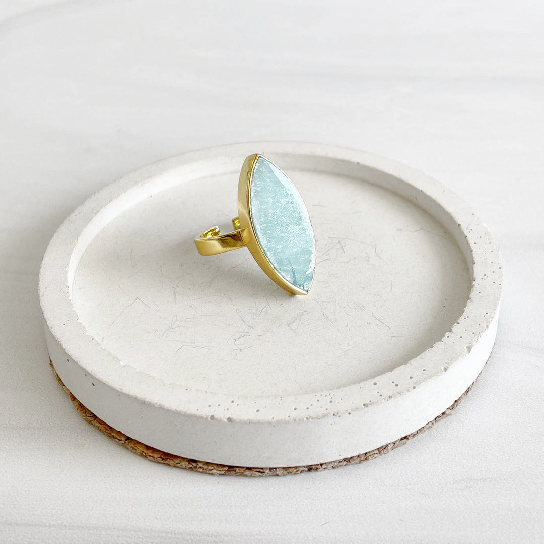 Marquise Statement Ring – Amazonite