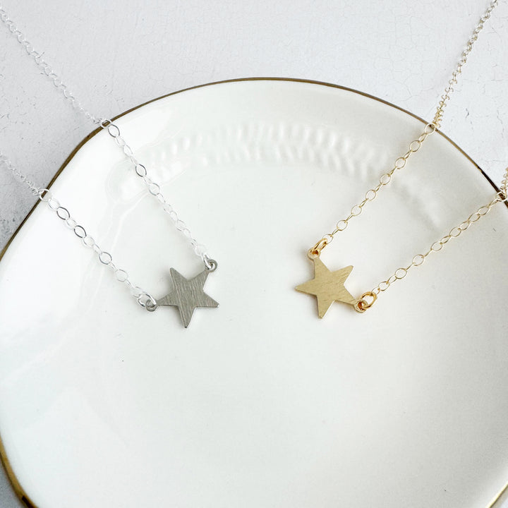 Dainty Star Necklace in 14k Gold Filled and Sterling Silver