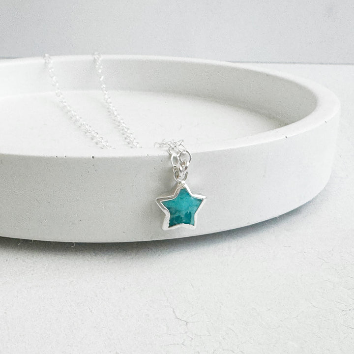 Turquoise Star Necklace in 14k Gold Filled and Sterling Silver