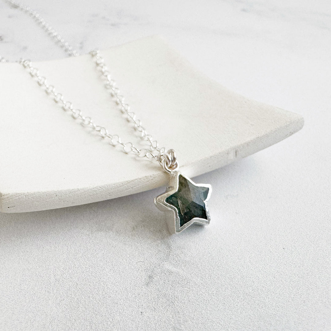 Dainty Labradorite Star Necklace