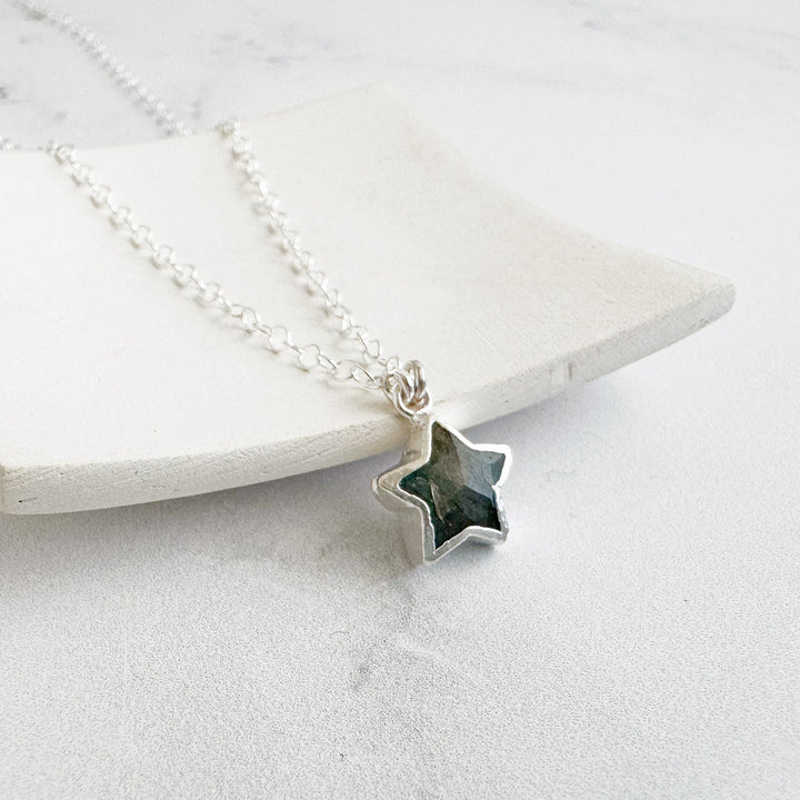 Dainty Labradorite Star Necklace