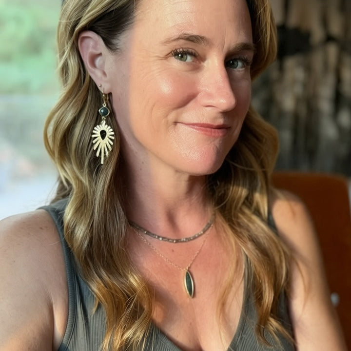 Simple Labradorite Beaded Necklace