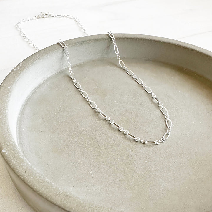 Dainty Chain Link Necklace in Sterling Silver