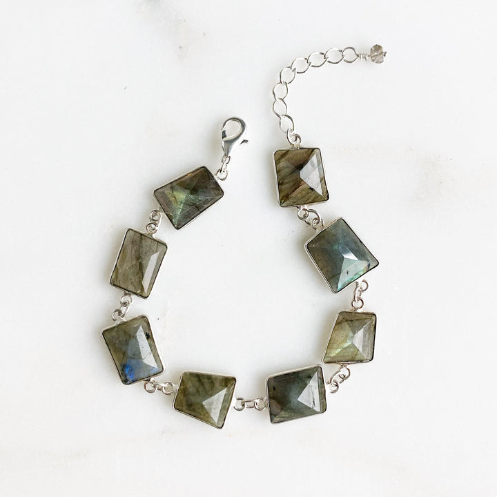Labradorite Bezel Bracelet in Silver