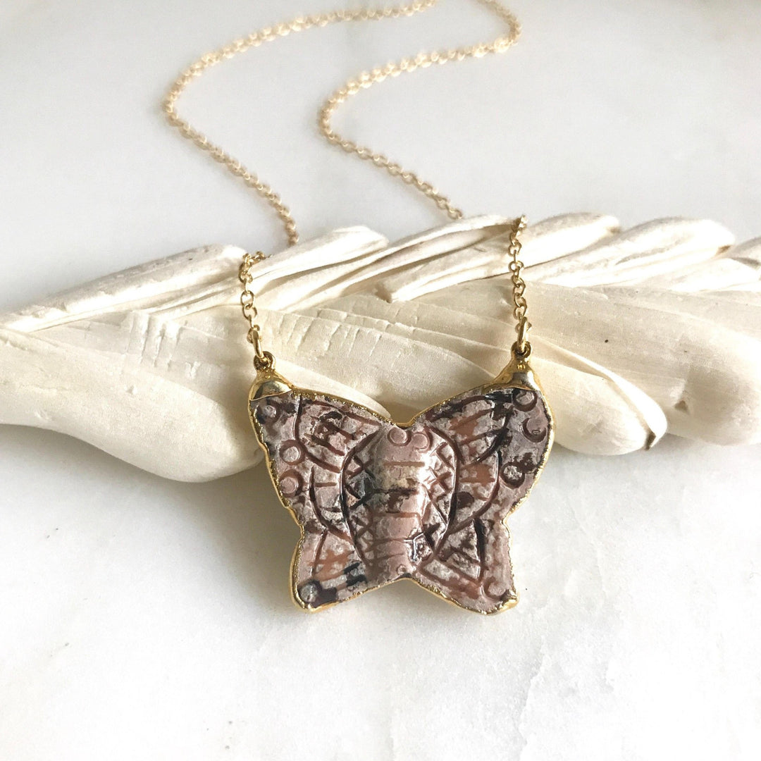 Butterfly Pendant Necklace in Gold. Layering Necklace. Jewelry Gift for Her.