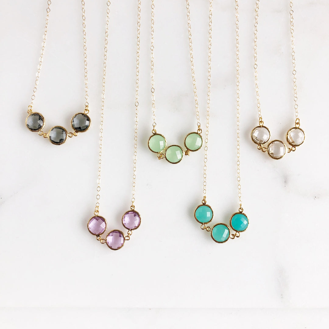 Wedding Necklace. Bridesmaids Necklace. Charm Necklace. Dainty Stone Necklace. Wedding Jewelry.