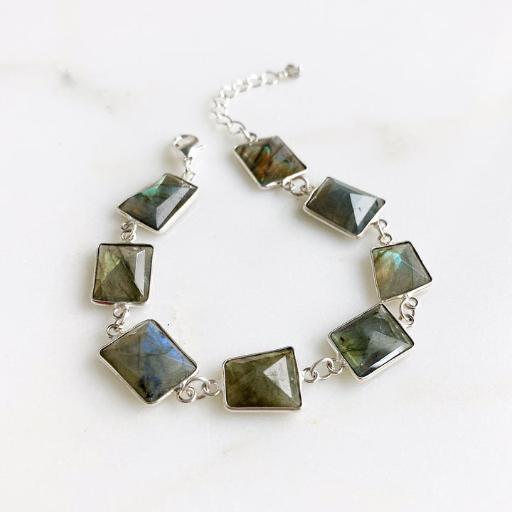 Labradorite Bezel Bracelet in Silver