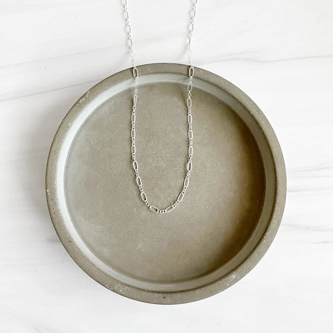 Dainty Chain Link Necklace in Sterling Silver