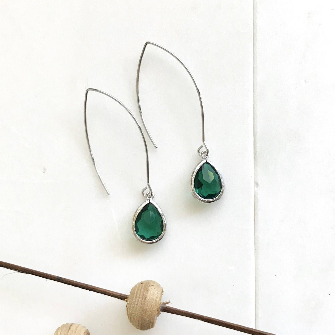 Christmas Green Teardrop Dangle Green Drop Dangle