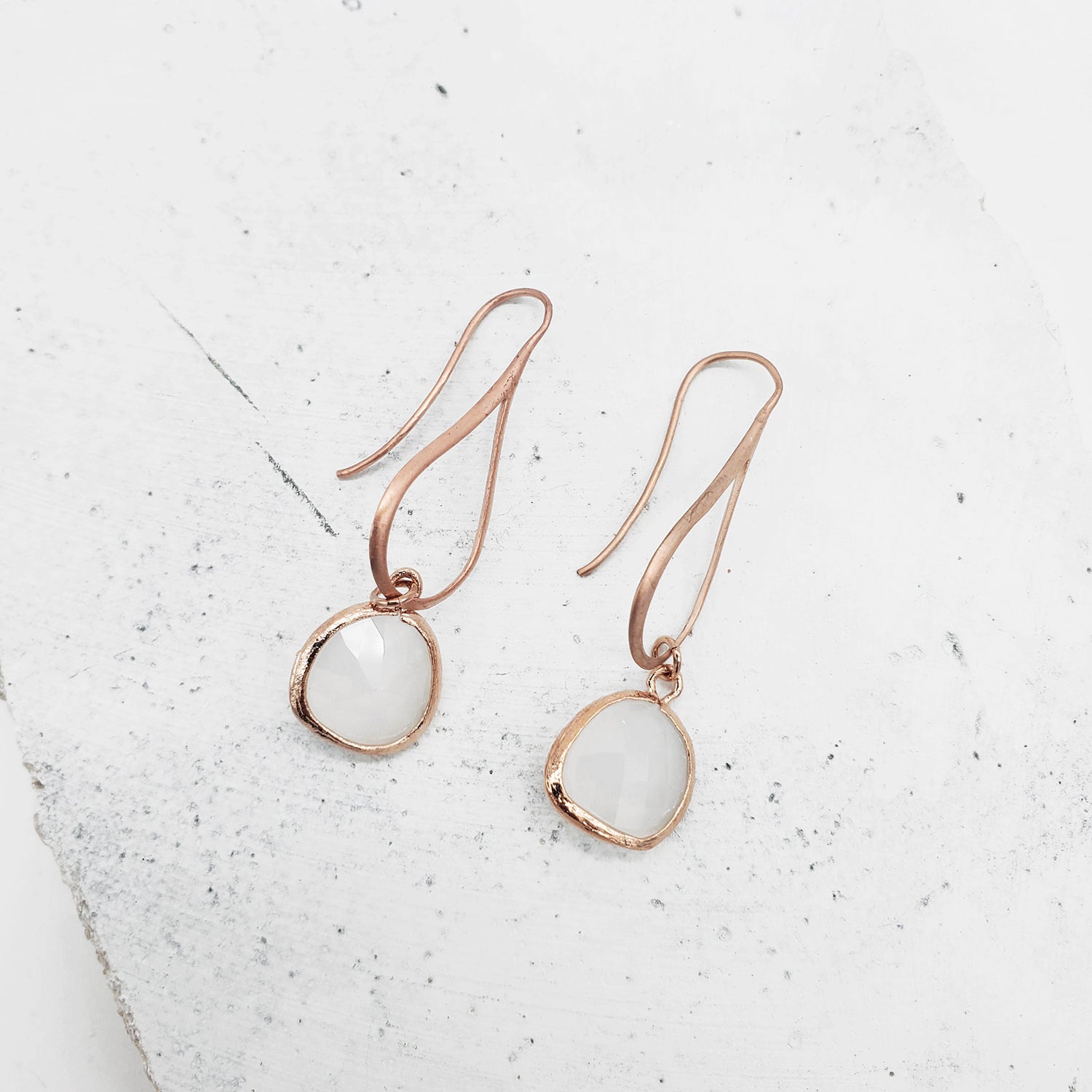 Buy Rose Quartz Earrings, Rose Gold Rose Quartz Dangle Earrings Online in  India - Etsy