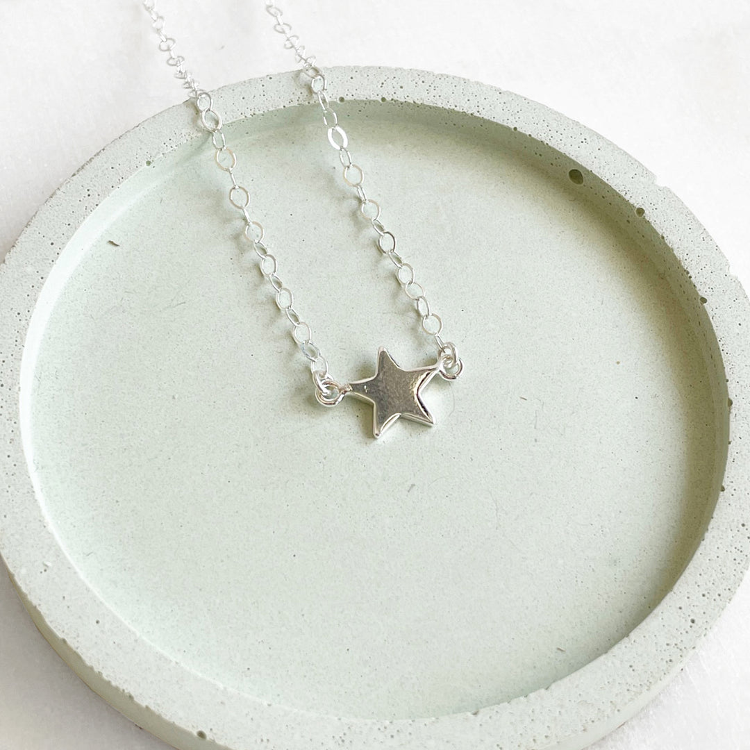 Dainty Star Necklace in Silver or Gold