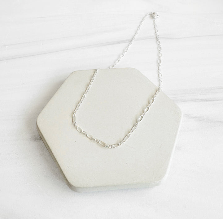 Dainty Chain Link Necklace in Sterling Silver