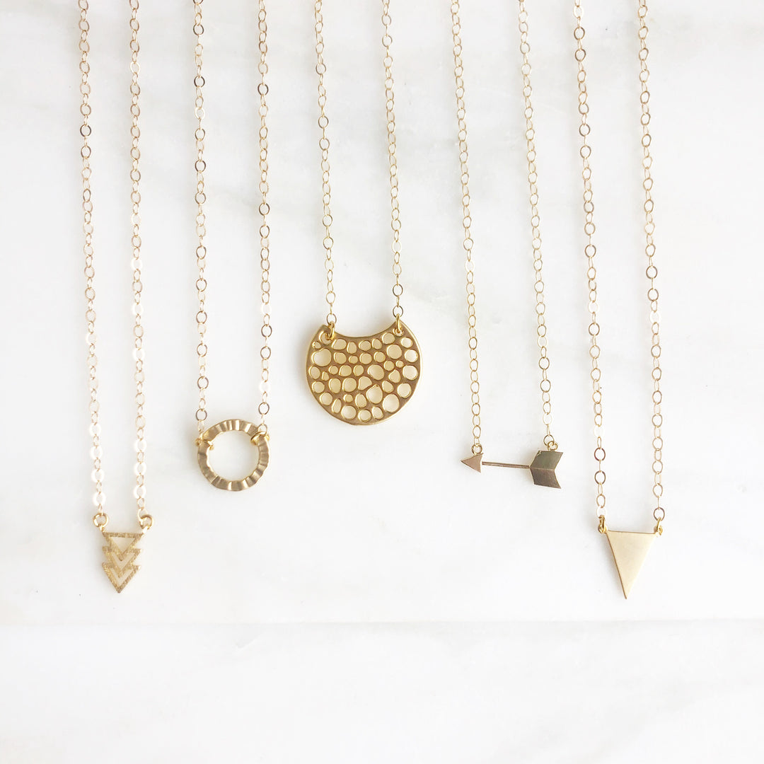Gold Layering Necklace. Simple Charm Layering Necklace. Choose Your Charm